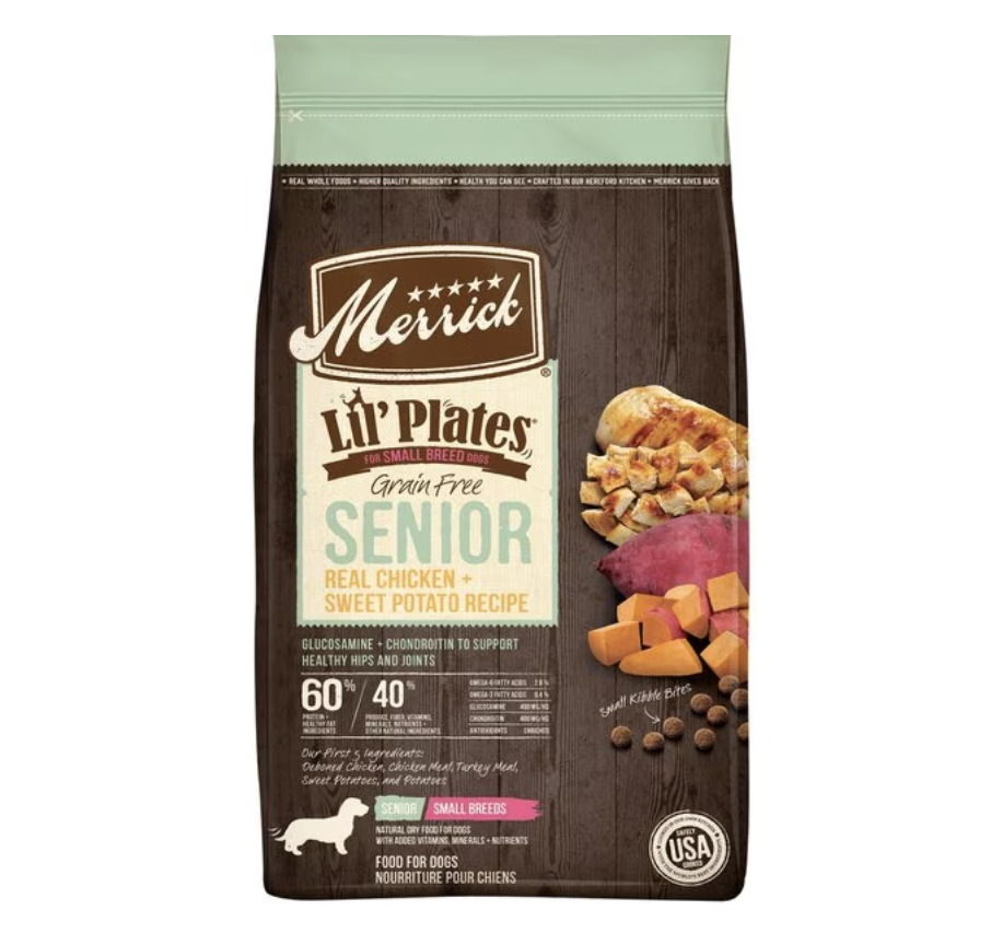 Merrick gran free senior dogs real chicken and sweet potato recipe